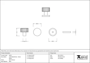 From The Anvil Satin Chrome Judd Cabinet Knob - 25mm (Plain)