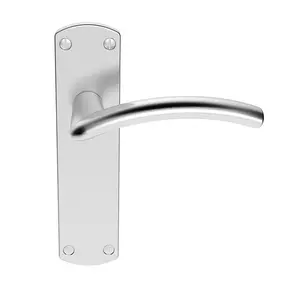 Serozzetta Satin Chrome Serozzetta Tres Lever on Latch Backplate (SZC032SC)