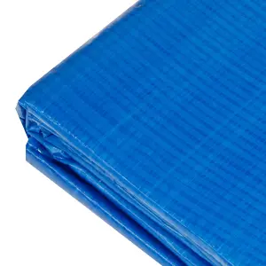 15ft / 4.5m Round Swimming Pool Top Cover & Rope Ties - Tarpaulin Paddling Lid