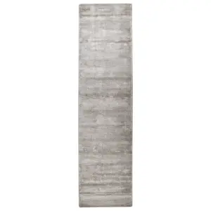 Viscose Area Rug 80 x 300 cm Light Grey GESI II