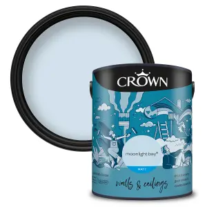 Crown Walls & Ceilings Matt Emulsion Paint Moonlight Bay - 5L