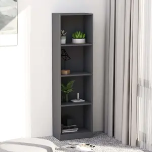 Attwood Bookcase Sonoma Oak/White / 142cm H x 40cm W x 24cm D