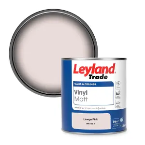 Leyland Trade Vinyl Matt Walls & Ceilings Emulsion Paint Limoge Pink (PPG1190-1) 1L