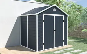 BillyOh Ashford Apex Plastic Garden Storage Shed Including Foundation Kit Grey - 8 x 6