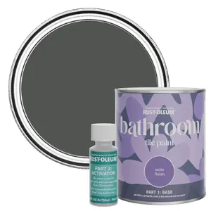 Rust-Oleum Graphite Satin Bathroom Tile Paint 750ml