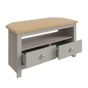 GFW Lancaster Corner TV Unit Grey