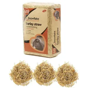 1 Bag 1.6kg Super Compressed Natural Soft Flake Barley Straw For Animal & Pet Bedding