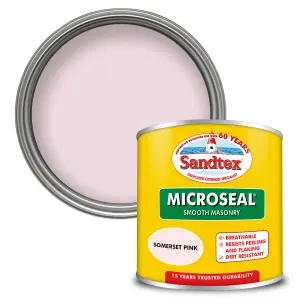 Sandtex Microseal Somerset Pink Matt Masonry paint, 150ml Tester pot