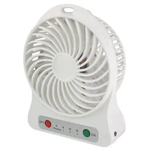 Mini USB Rechargeable Cordless Fan - Compact & Portable Powerful Fan with 3 Power Levels - Measures H14cm x W11cm x D4cm