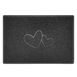  Double Heart Doormat 60cm W x 90cm L