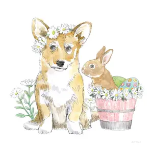 Easter Pups I by Beth Grove - Wrapped Canvas Painting 51cm H x 51cm W x 3.8cm D