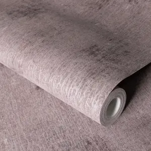 Galerie Crafted Purple Silky Metallic Plain Base Texture Design Wallpaper Roll