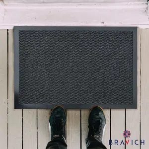 Bouldin Creek Doormat Charcoal / 0.8cm H x 120cm W x 180cm L