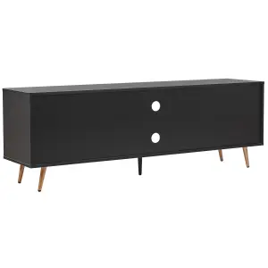 Beliani Modern TV Stand Black INDIO