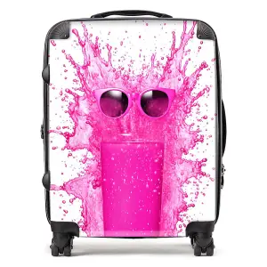 Pink Splashart Glass Suitcase - Large