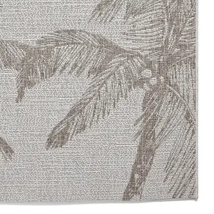 305 Flat Easy Clean Palm Trees Rug - Beige - 120x170