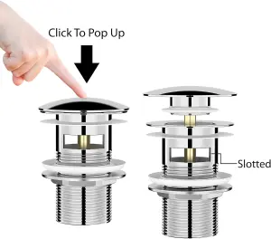 Bonicxane Slotted Click Clack Bathroom Pop Up Basin Waste