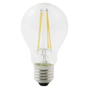 Diall 5.9W 806lm Clear GLS Warm white LED filament Light bulb, Pack of 3