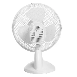 Hardys 9" Oscillating Desk Fan 2 Speed Tabletop Electric Office Pedestal Cooling Air