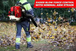 BU-KO 63CC Petrol Backpack Leaf Blower - Powerful 2 Stroke Air Cooled Engine