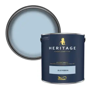 Dulux Trade Heritage Blue Ribbon Velvet matt Wall paint, 2.5L