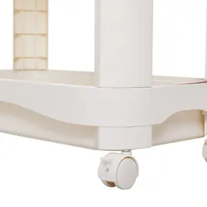 3-Tier Playroom Storage Cart Plastic Cart, White