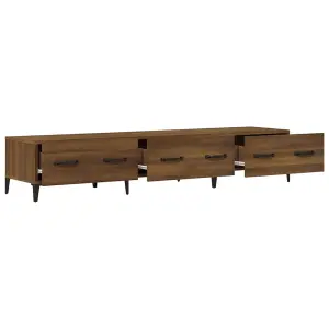 Berkfield TV Cabinet Brown Oak 150x34,5x30 cm Engineered Wood