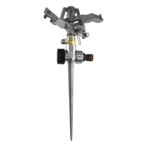 Garden lawn sprinkler,adjustable flick-around all metal head+spike,up to 570m sq coverage(depending on water pressure)