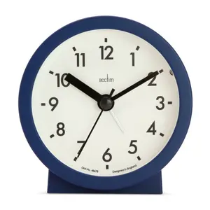 Analogue Quartz Movement / Crystal Alarm Tabletop Clock Midnight