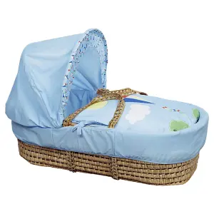 Kinder Valley Blue Kite Baby Moses Basket Bedding Set for Newborn Baby boy