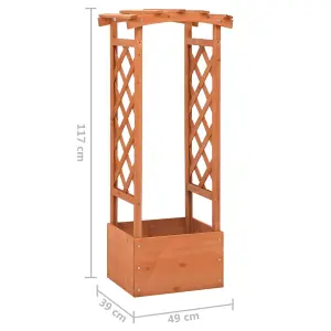 Berkfield Trellis Planter with Arch 49x39x117 cm Firwood