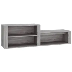 Berkfield Shoe Cabinet Grey Sonoma 150x35x45 cm Engineered Wood