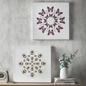 Beautiful Bees Printed Canvas Wall Art