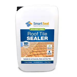 Smartseal Roof Tile Sealer, For Concrete, Slate and Clay Roof Tiles, 10yr Water Repellent, Protecting Against Moss and Algae, 25L