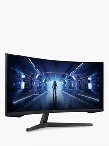 Samsung Odyssey G5 LC34G55TWWPXXU Ultra Wide Quad HD Curved Gaming Monitor, 34", Black