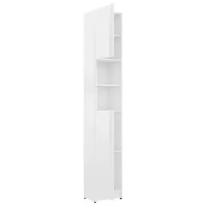 Berkfield Bathroom Cabinet High Gloss White 32x25.5x190 cm Engineered Wood