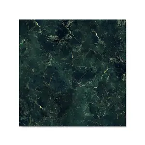 Deep Green Quartz Effect Premium Glass Kitchen Splashback W600mm x H750mm