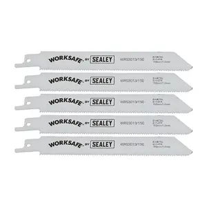 Reciprocating Saw Blade 150mm Length 14tpi Bi Metal Pack of 5 by Ufixt