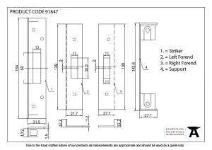 From The Anvil Black .5 Inch Euro Dead Lock Rebate Kit