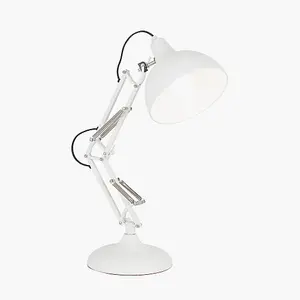 White Angled Task Table Lamp Study Desk Like