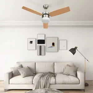 Dorne 108cm Ceiling Fan with LED Lights Brown