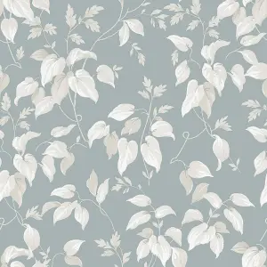 Next Trail flower Duck egg Smooth Wallpaper Sample