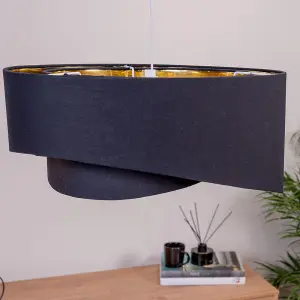 ValueLights Trekan Black Ceiling Pendant Shade