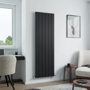 Agadon Athens Designer Aluminium Radiator 1800 x 565 mm Black