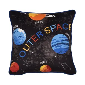 Outer Space Velvet Filled Cushion