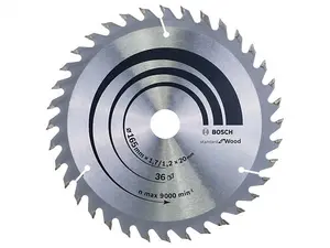 Bosch Professional Optiline Wood Circular Saw Blade - 165 x 20/16 x 1.7 mm, 36 Teeth