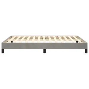 Berkfield Bed Frame Light Grey 135x190 cm 4FT6 Double Velvet