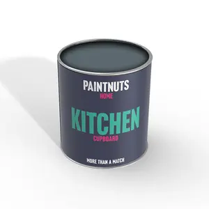 PaintNuts Solid Wood Laminated Kitchen Units Cupboard Cabinet Door Satin Paint - Blue Grey - 250ml (RAL7031)