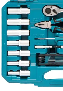 Makita 87 PC Mechanics Spanner Socket Screwdriver Set General Maintenance Kit +