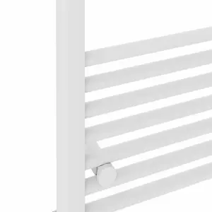 Rinse Modern Bathroom Heated Towel Rail Ladder Radiator 800x500mm Straight for Bathroom Kitchen White